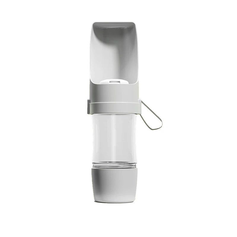 2-in-1 Pet Travel Water Bottle with Foldable Food Bowl