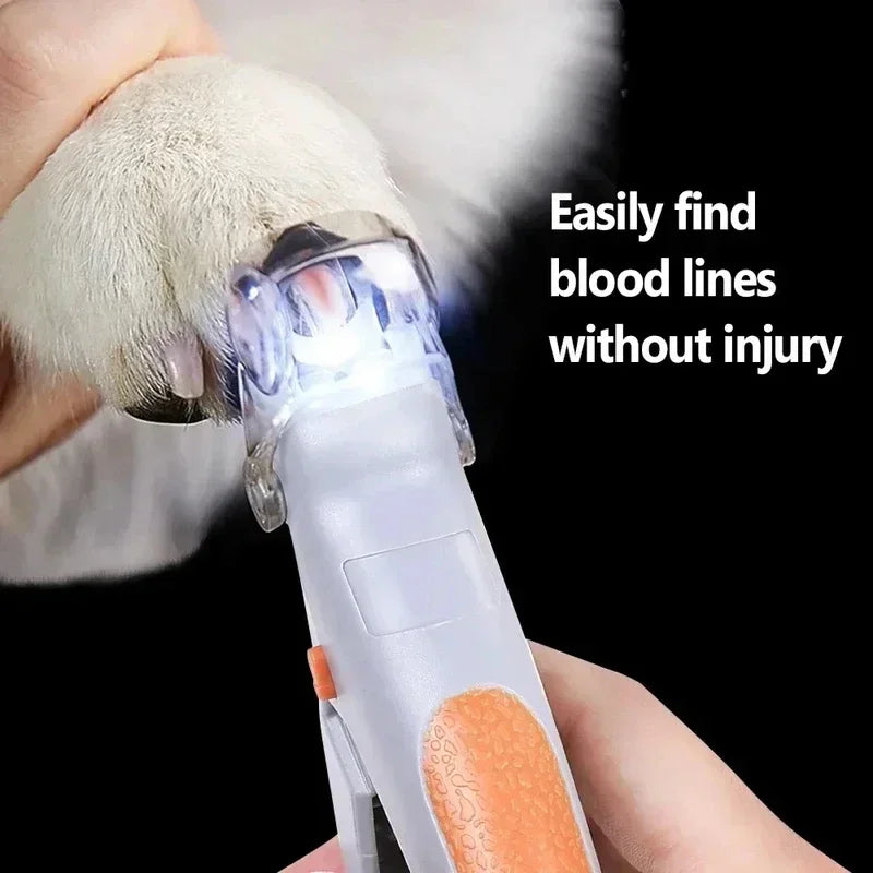 Electric Pet Nail Trimmer with LED Light-Quiet Grinder for Dogs & Cats