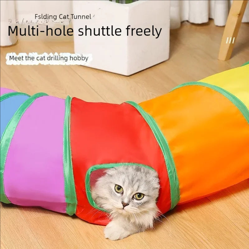 Collapsible Cat Tunnel with Crinkle Sound and Peek Holes