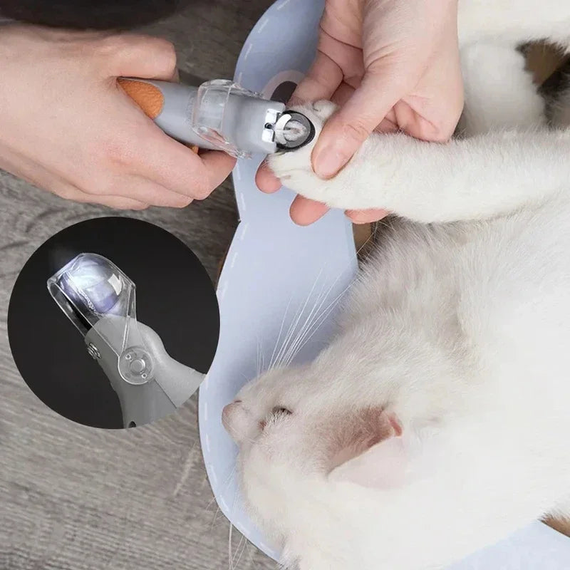 Electric Pet Nail Trimmer with LED Light-Quiet Grinder for Dogs & Cats