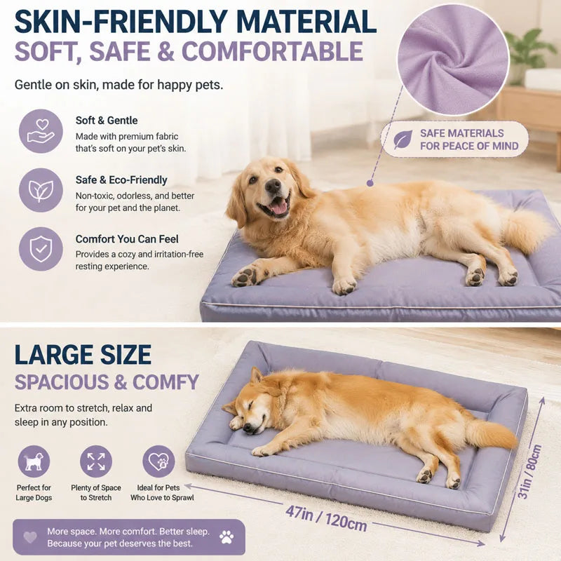 Waterproof Pet Bed Mat — Non-Slip Washable Dog & Cat Cushion for All Seasons