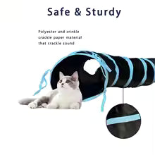 Collapsible Cat Tunnel with Crinkle Sound and Peek Holes