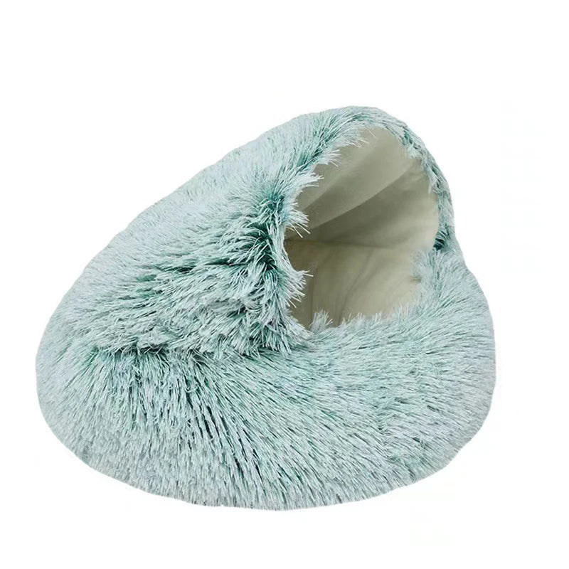 Cozy Cat Cave Bed - Hooded Igloo Design with Removable Cushion