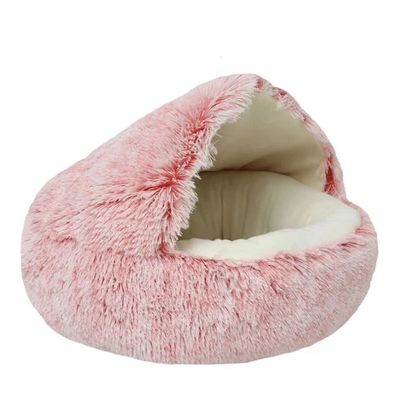 Cozy Cat Cave Bed - Hooded Igloo Design with Removable Cushion